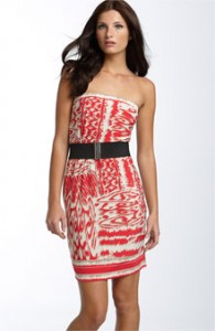 BCBG Belted Strapless Dress BCBG Belted Strapless Dress