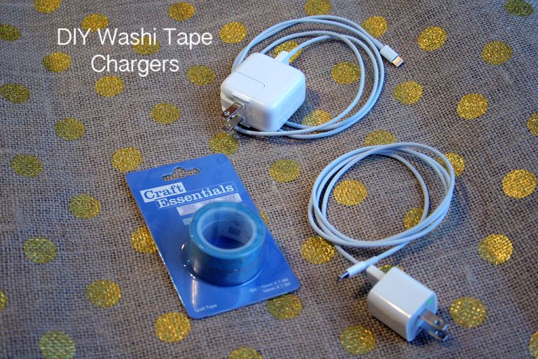 DIY Washi Tape Phone Chargers