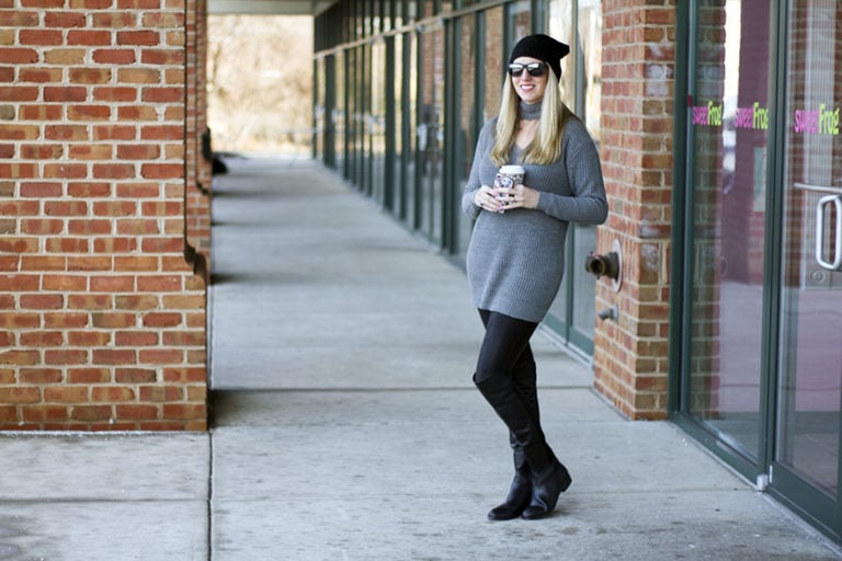 Grey Choker Sweater Perfect for Winter